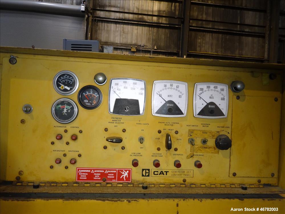 Used Caterpillar 520 kW standby diesel generator set. CAT 3412 engine