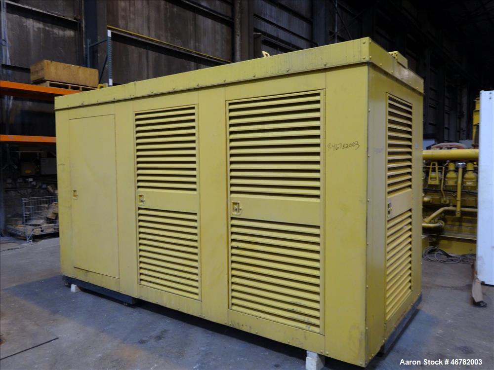 Used Caterpillar 520 kW standby diesel generator set. CAT 3412 engine
