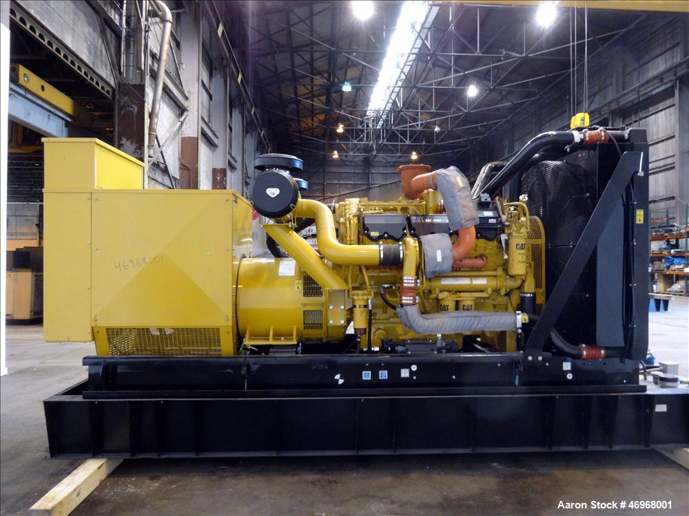 Unused Caterpillar 800 kW diesel generator set, CAT C27 engine EPA Tier 2 certif