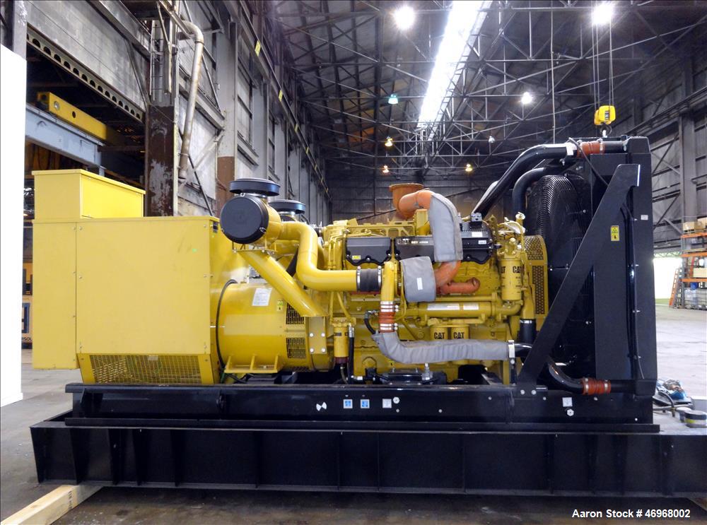 Unused Caterpillar 800 kW diesel generator set, CAT C27 engine EPA Tier 2 certif