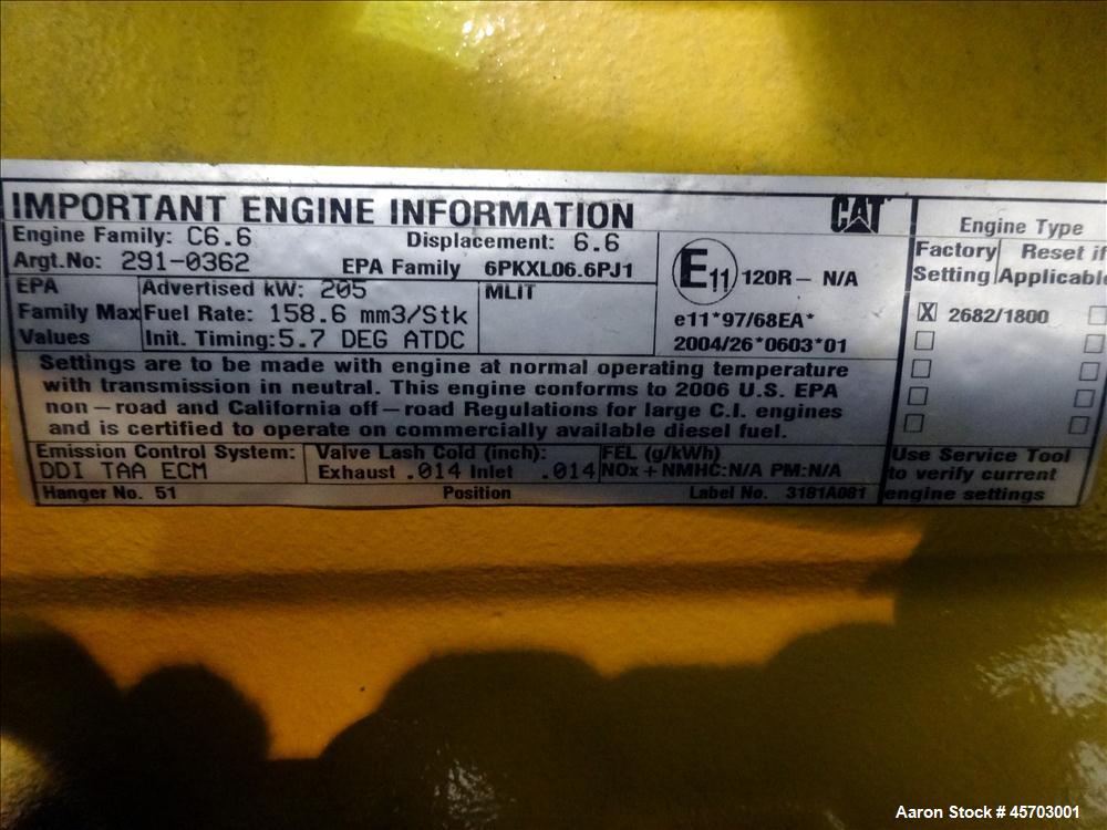 Used Caterpillar 150 kW Standby (135 kW Prime) Diesel Generator Set, Model D150