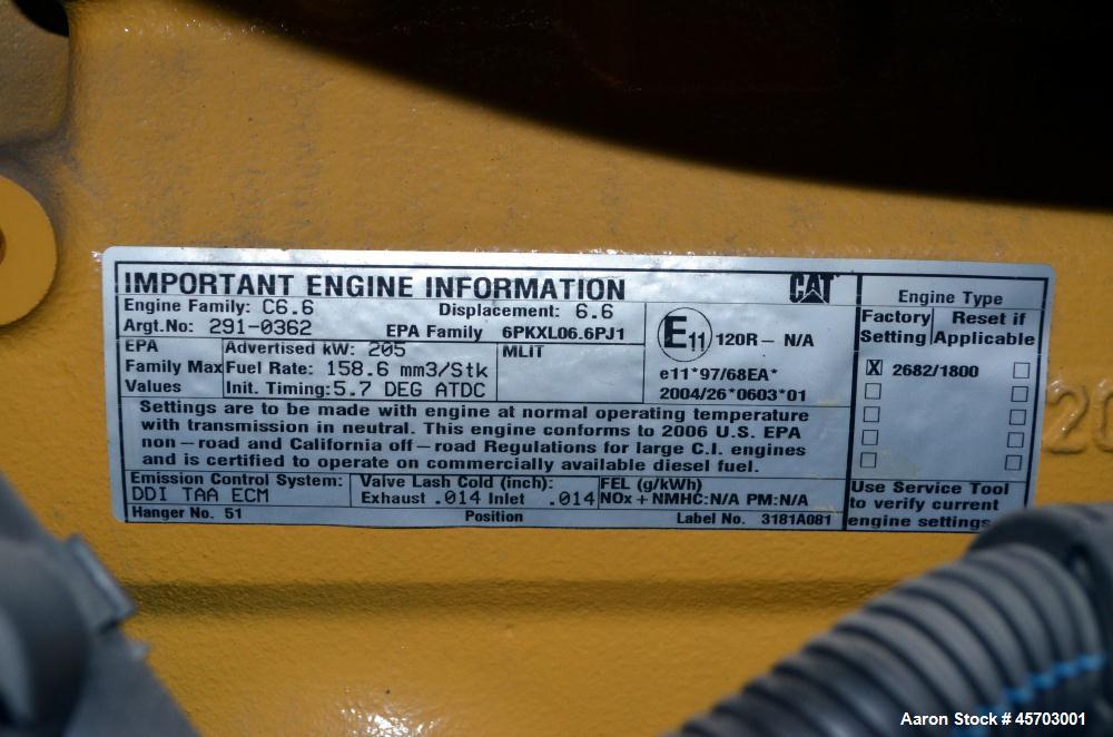 Used Caterpillar 150 kW Standby (135 kW Prime) Diesel Generator Set, Model D150