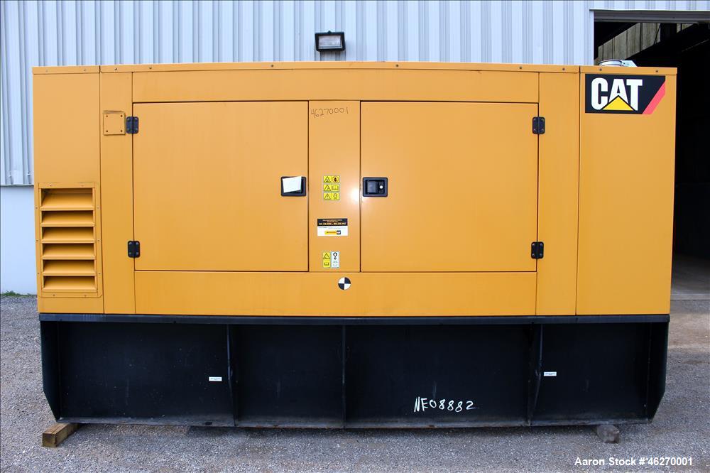 Used Caterpillar 150 kW standby (135 kW prime) diesel generator set, model D-150-8, CAT00C66JN6D00269. CAT C6.6 engine rated 230 HP at 1800 RPM, SN-E6M00879, EPA tier 3 certified. 3/60/277/480V. 250 ...