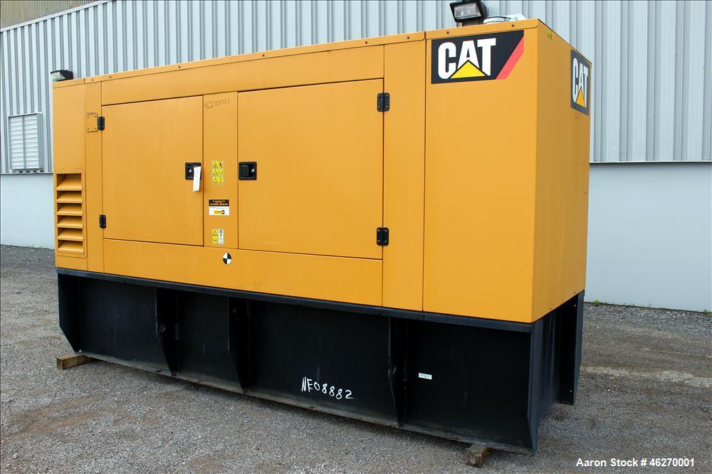 Used Caterpillar 150 kW standby (135 kW prime) diesel generator set, model D-150-8, CAT00C66JN6D00269. CAT C6.6 engine rated 230 HP at 1800 RPM, SN-E6M00879, EPA tier 3 certified. 3/60/277/480V. 250 ...