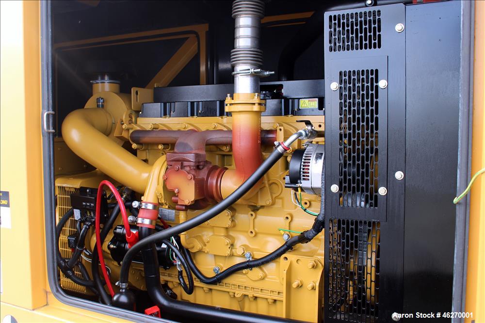 Used Caterpillar 150 kW standby (135 kW prime) diesel generator set, model D-150-8, CAT00C66JN6D00269. CAT C6.6 engine rated 230 HP at 1800 RPM, SN-E6M00879, EPA tier 3 certified. 3/60/277/480V. 250 ...