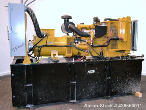Used Caterpillar / Olympian 150 kW diesel generator set. Olympian model D150P1, SN-F2469E/001. 3/60/277-480V. PMG (permanent magnet excitation) Battery charger. Tremont 400 gallon sub base fuel tank....