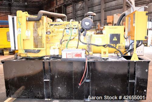 Used Caterpillar / Olympian 150 kW diesel generator set. Olympian model D150P1, SN-F2469E/001. 3/60/277-480V. PMG (permanent magnet excitation) Battery charger. Tremont 400 gallon sub base fuel tank....