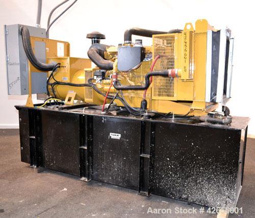 Used Caterpillar / Olympian 150 kW diesel generator set. Olympian model D150P1, SN-F2469E/001. 3/60/277-480V. PMG (permanent magnet excitation) Battery charger. Tremont 400 gallon sub base fuel tank....