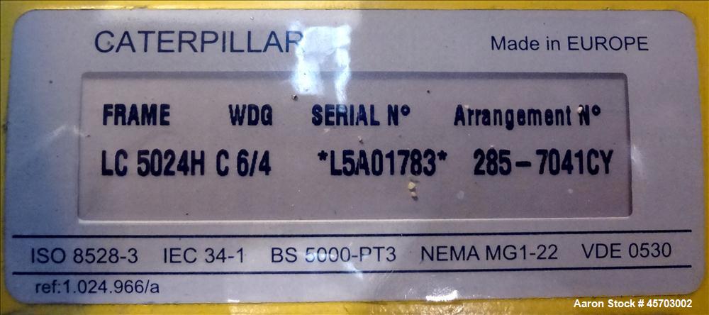 Used Caterpillar 175 kW Standby (157.5 Prime) Diesel Gen Set, Model D175-2