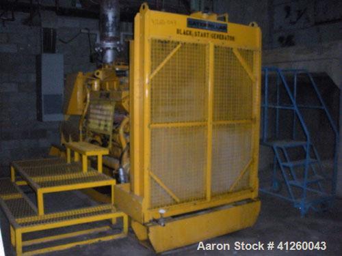 Used Caterpillar 560 kW Diesel Generator Set. Cat D348 engine rated 755 hp. Brown Boveri generator end 3/60/277/480V. (Note: gen end is 800 kW oversized for starting large motors.) Bennett & Emmott c...