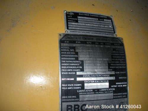 Used Caterpillar 560 kW Diesel Generator Set. Cat D348 engine rated 755 hp. Brown Boveri generator end 3/60/277/480V. (Note: gen end is 800 kW oversized for starting large motors.) Bennett & Emmott c...