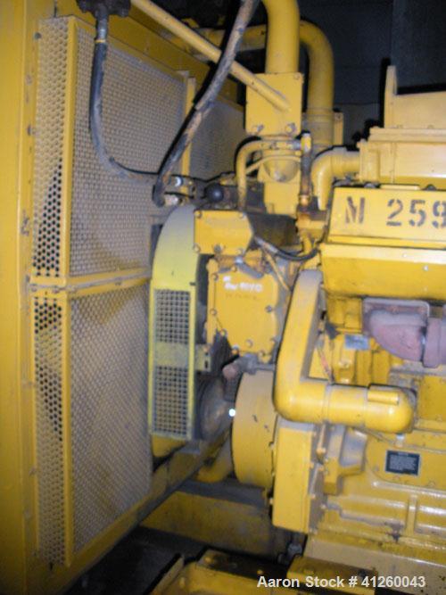 Used Caterpillar 560 kW Diesel Generator Set. Cat D348 engine rated 755 hp. Brown Boveri generator end 3/60/277/480V. (Note: gen end is 800 kW oversized for starting large motors.) Bennett & Emmott c...
