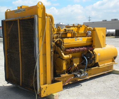 Used CAT 500 kW Diesel Generator Set. Caterpillar model D348 engine, serial #36J2433, rated 805 hp @ 1800 rpm. Generator End: Kato model 500-45336111, serial #75881, 3/60/277/480 volt. 630 hours.