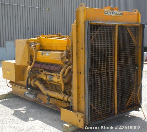 Used CAT 500 kW Diesel Generator Set. Caterpillar model D348 engine, serial #36J2433, rated 805 hp @ 1800 rpm. Generator End: Kato model 500-45336111, serial #75881, 3/60/277/480 volt. 630 hours.