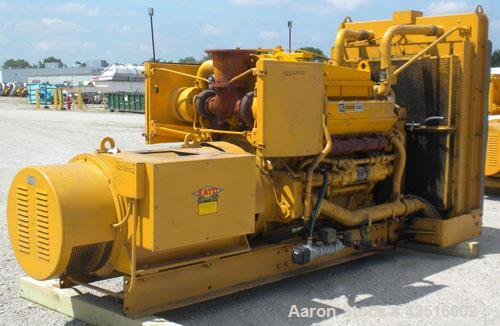 Used CAT 500 kW Diesel Generator Set. Caterpillar model D348 engine, serial #36J2433, rated 805 hp @ 1800 rpm. Generator End: Kato model 500-45336111, serial #75881, 3/60/277/480 volt. 630 hours.