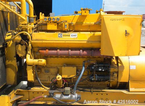 Used CAT 500 kW Diesel Generator Set. Caterpillar model D348 engine, serial #36J2433, rated 805 hp @ 1800 rpm. Generator End: Kato model 500-45336111, serial #75881, 3/60/277/480 volt. 630 hours.