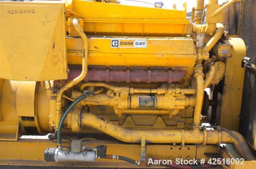 Used CAT 500 kW Diesel Generator Set. Caterpillar model D348 engine, serial #36J2433, rated 805 hp @ 1800 rpm. Generator End: Kato model 500-45336111, serial #75881, 3/60/277/480 volt. 630 hours.