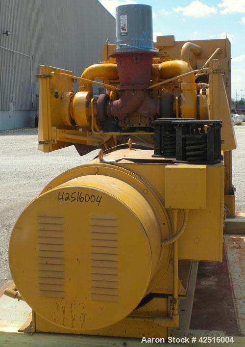 Used CAT 500 kW Diesel Generator Set. Caterpillar model D348 engine, serial #36J1381, rated 805 hp @ 1800 rpm. Generator End: Kato model 500SR9E, serial #71855-1, 3/60/277/480V. 839 hours. Year 1975.