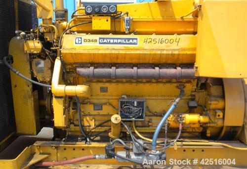 Used CAT 500 kW Diesel Generator Set. Caterpillar model D348 engine, serial #36J1381, rated 805 hp @ 1800 rpm. Generator End: Kato model 500SR9E, serial #71855-1, 3/60/277/480V. 839 hours. Year 1975.