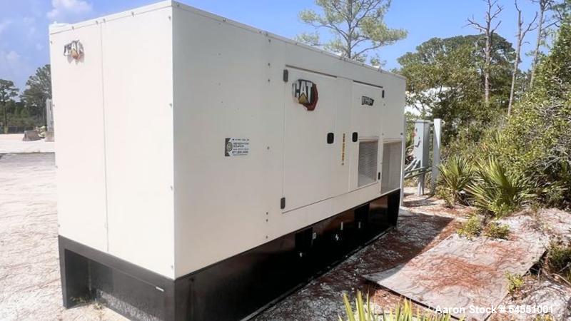 Used Caterpillar Diesel Generator Set, Model D3506C. Rated 350 kW. With enclosure and fuel tank. 1800 RPM. 3/60/480V. Built 2020. 779 hours.