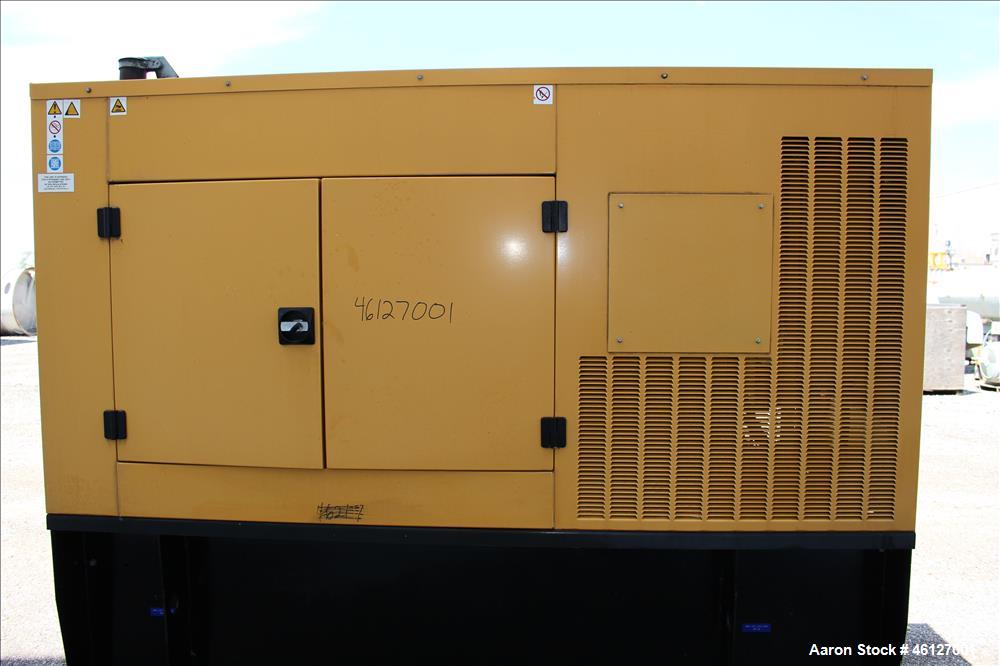 Used Caterpillar / Olympian 75 kW standby (67.5 kW prime) diesel generator set, model D75P1S, SN-OLY00000ANPS01614. Perkins engine rated 150 HP at 1800 RPM, SN-YB50852*U833984L. 3/60/120/208V reconne...