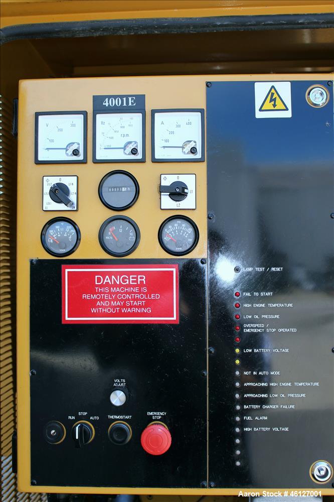 Used Caterpillar / Olympian 75 kW standby (67.5 kW prime) diesel generator set, model D75P1S, SN-OLY00000ANPS01614. Perkins engine rated 150 HP at 1800 RPM, SN-YB50852*U833984L. 3/60/120/208V reconne...