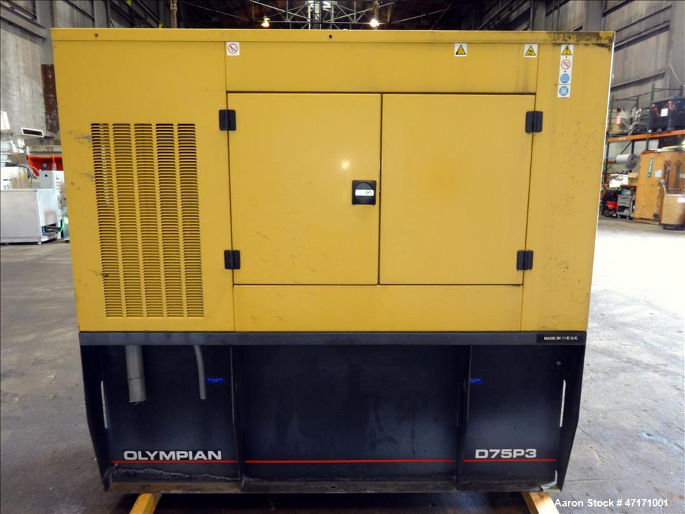Used Caterpillar / Olympian 75 kW   generator, model D75P3,  Perkins engine