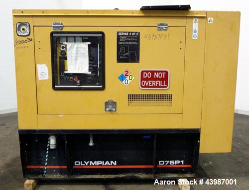 Used CAT / Olympian 75 kW Standby Diesel Generator Set, Model D75P1