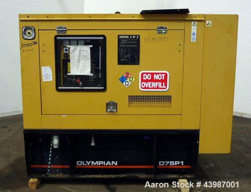 Used CAT / Olympian 75 kW Standby Diesel Generator Set, Model D75P1