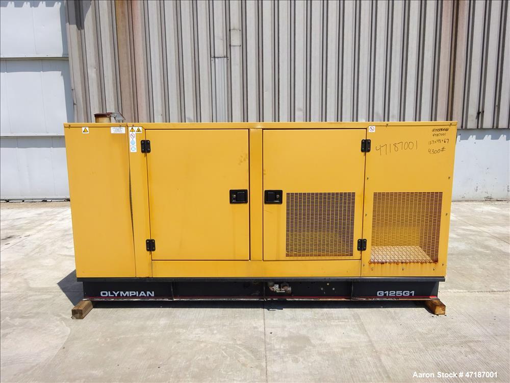 Used Caterpillar Olympian 125 kW natural gas generator model G125G1 GM 8.1L engi