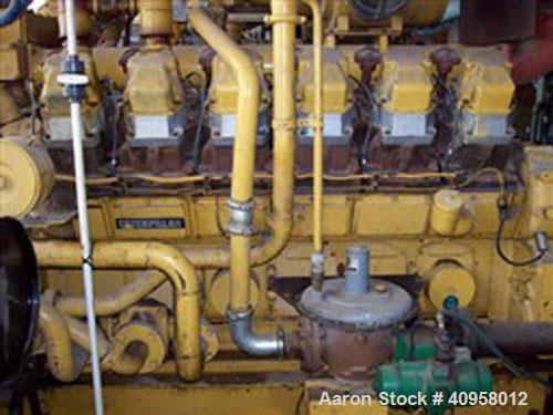 Used Caterpillar G3512NA Natural Gas Generator Set. Includes air cleaner assemblies and elements, install 800 amp circuit breaker with enclosure, install Murphy engine controls, instrument panel. 3/6...