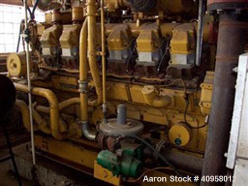 Used Caterpillar G3512NA Natural Gas Generator Set. Includes air cleaner assemblies and elements, install 800 amp circuit breaker with enclosure, install Murphy engine controls, instrument panel. 3/6...