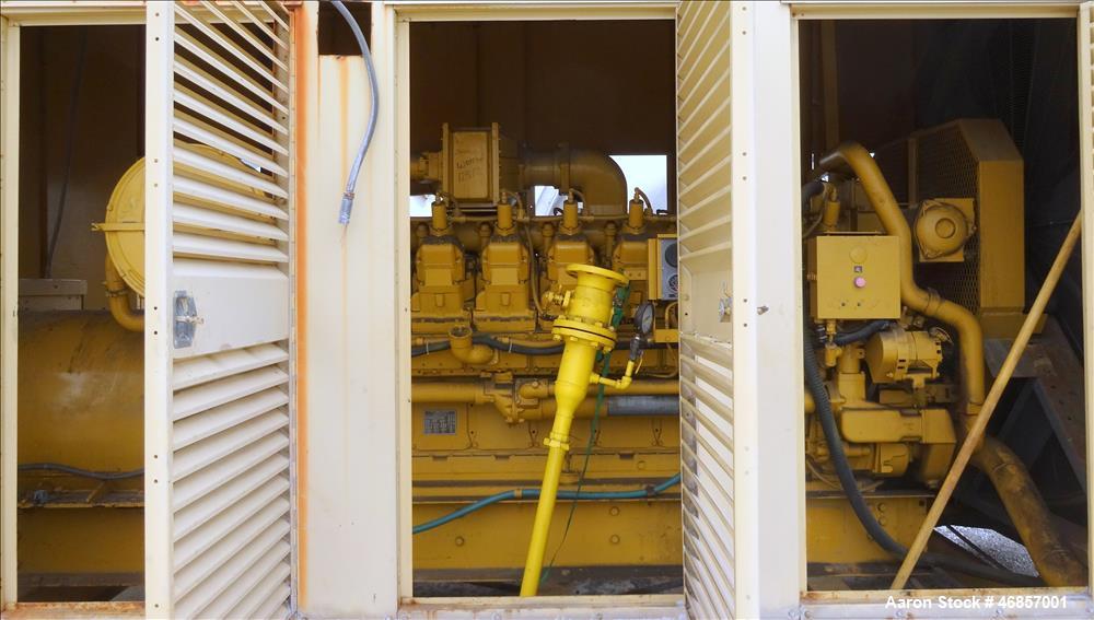 Used Caterpillar 800 kW natural gas generator. CAT G3516 engine