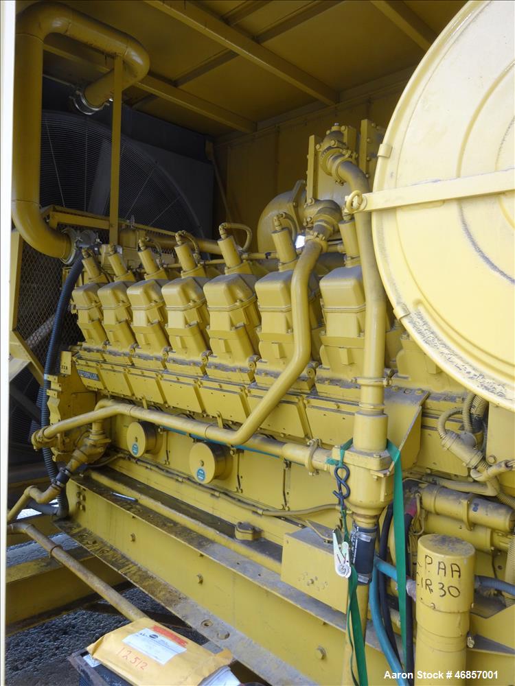Used Caterpillar 800 kW natural gas generator. CAT G3516 engine