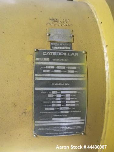 Used Caterpillar 650 kW  natural gas generator. CAT G399 engine
