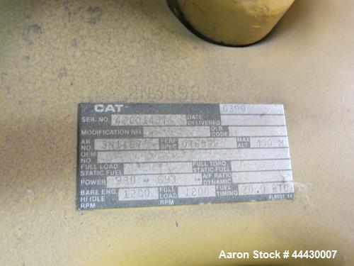 Used Caterpillar 650 kW  natural gas generator. CAT G399 engine