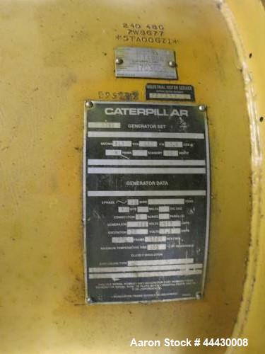 Used- Caterpillar 650 kW  natural gas generator. CAT G399 engine