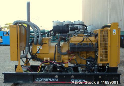 Used CAT/Olympian 60 kW Natural Gas Generator Set, Model G60F1, Serial #E0519A/001. Ford Motor Co natural gas engine, model WSG1068, V10. 3/60/120/240V. Hours 255, year 1999.