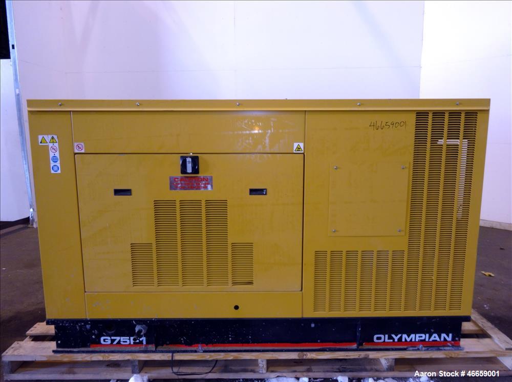 Used Caterpillar / Olympian 70 kW  natural gas generator, model G75F1