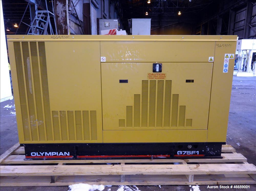 Used Caterpillar / Olympian 70 kW  natural gas generator, model G75F1