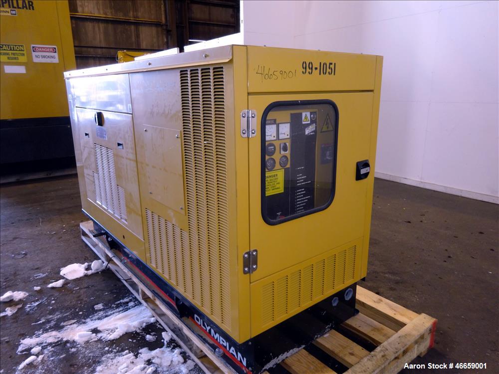 Used Caterpillar / Olympian 70 kW  natural gas generator, model G75F1