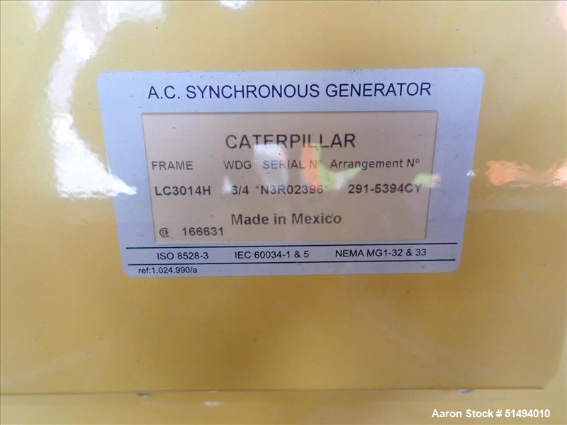 Used Caterpillar, Model: LC3014H, 150 KW/208v/520A/3PH, Synchronous Standby Dies