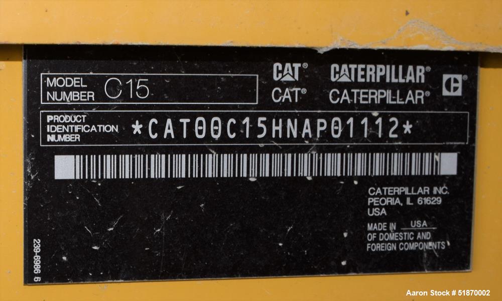 Used Caterpillar 500 kW Standby Diesel Generator Set