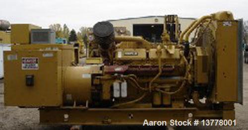 Used Cat 600 kW Diesel Generator Set. Standby rated at 600 kW / 750 kva. Currently set up for 277/480 volts, 3 phase, 60 hertz, 1800 rpm, 0.8 PF. 12 lead reconnectable, model SR-4B. Cat model 3412 en...