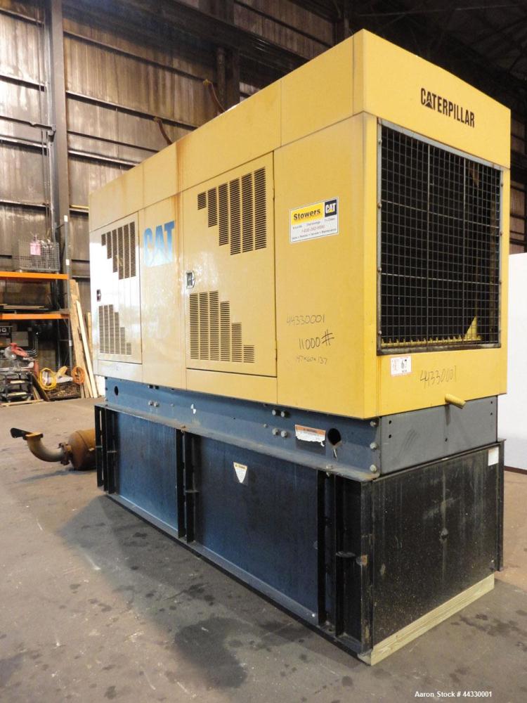 Used Caterpillar 350 kW Standby Diesel Generator Set, CAT 3406 engine rated 519 hp @ 1800 rpm, serial #4ZR04681. 3/60/277/480V, 12 lead reconnectable. EMCP II digital control panel. 600 Amp mainline ...