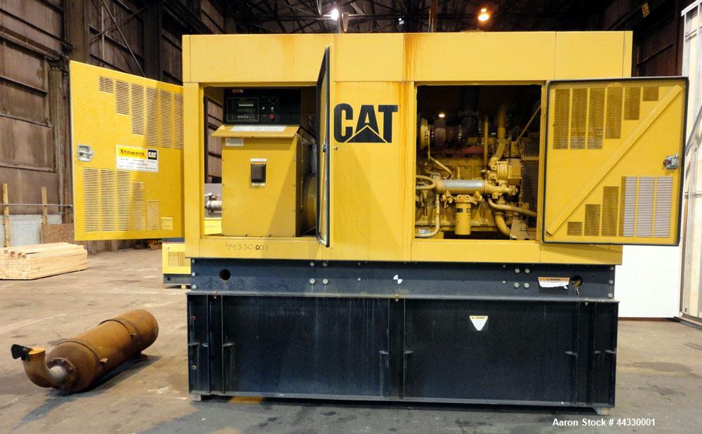Used Caterpillar 350 kW Standby Diesel Generator Set, CAT 3406 engine rated 519 hp @ 1800 rpm, serial #4ZR04681. 3/60/277/480V, 12 lead reconnectable. EMCP II digital control panel. 600 Amp mainline ...