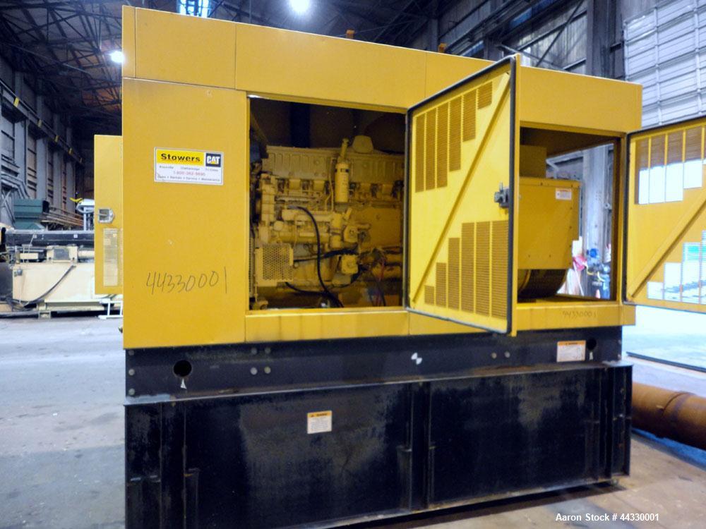 Used Caterpillar 350 kW Standby Diesel Generator Set, CAT 3406 engine rated 519 hp @ 1800 rpm, serial #4ZR04681. 3/60/277/480V, 12 lead reconnectable. EMCP II digital control panel. 600 Amp mainline ...