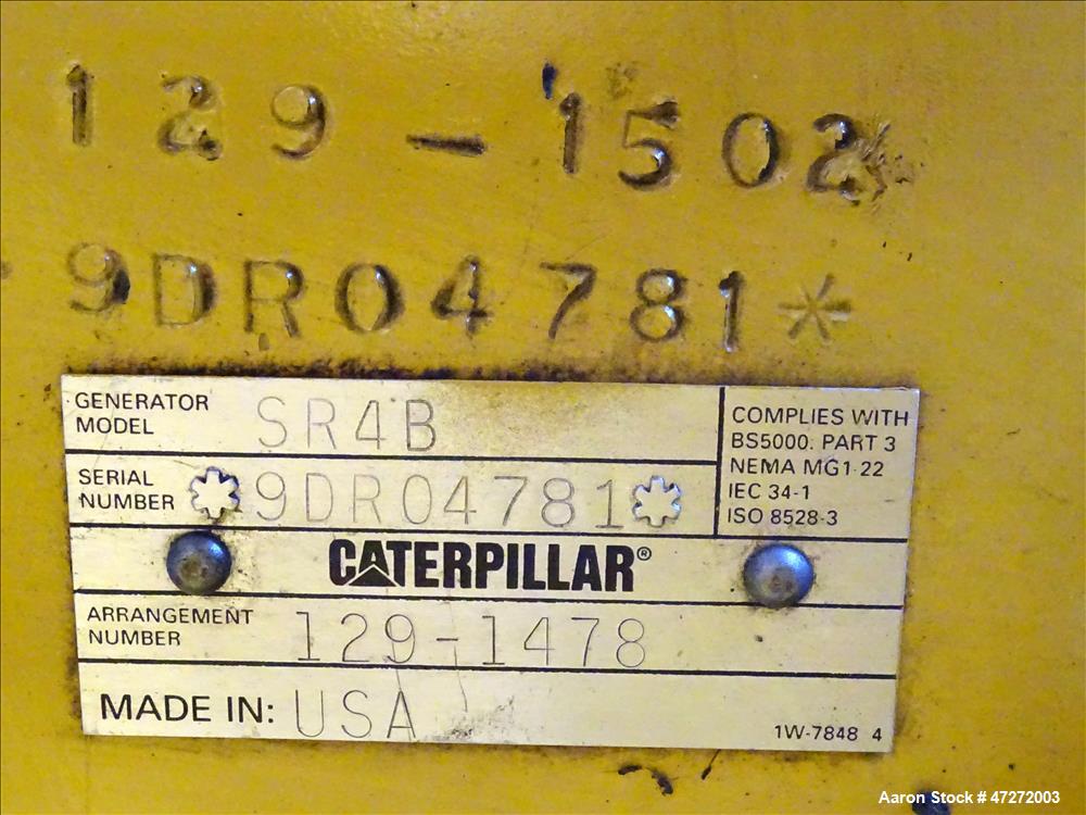Used Caterpillar 400 kW diesel generator set. CAT 3406 engine