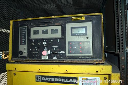 Used Caterpillar 600 kW diesel generator set. CAT model 3412 engine rated 890 HP @ 1800 RPM, SN-81Z07706. 3/60/480V. Gen end model SR4. SN-SFA04917. 1000 Amp main-line circuit breaker. Weather enclos...