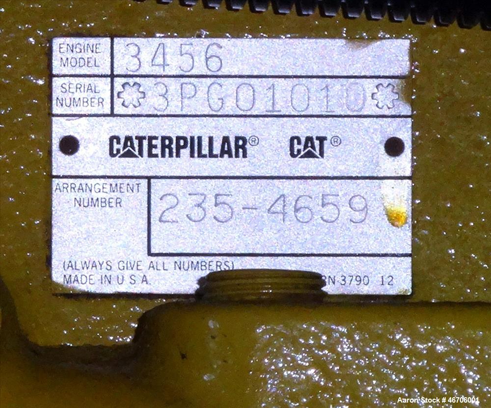Used Caterpillar 500 kW diesel generator set. CAT 3456 engine